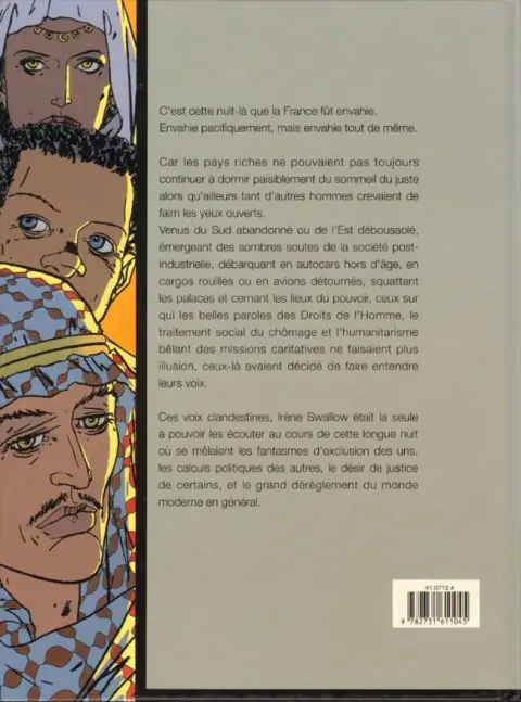 Verso de l'album La Nuit des clandestins