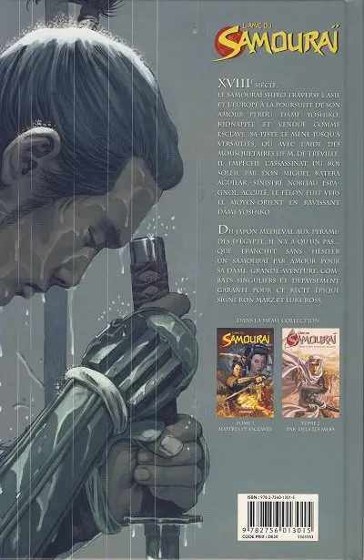 Verso de l'album L'Âme du samouraï Tome 2 Par-delà les mers