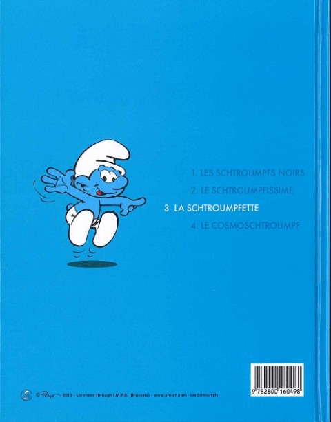 Verso de l'album Les Schtroumpfs Tome 3 La schtroumpfette