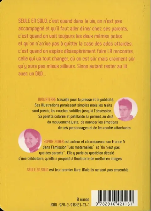 Verso de l'album Seule en solo