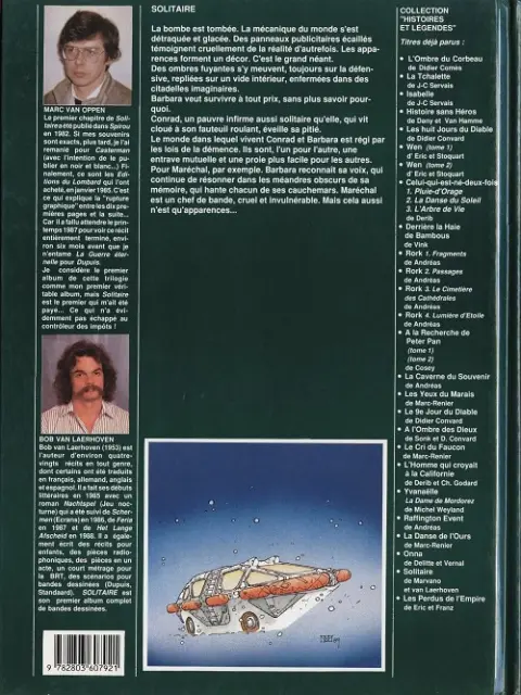 Verso de l'album Solitaire