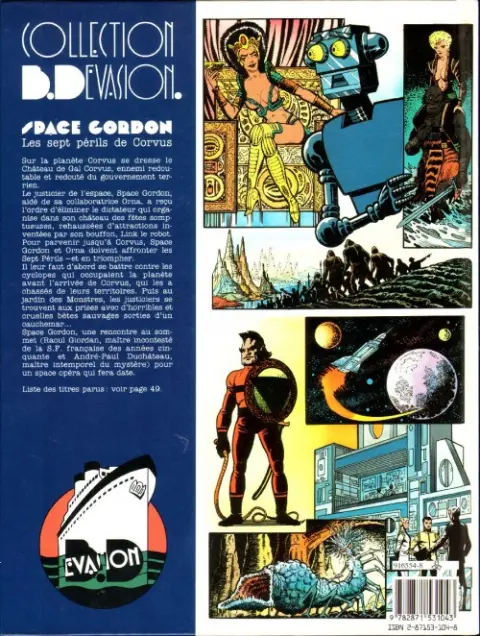 Verso de l'album Space Gordon