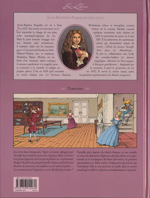 Verso de l'album Tartuffe de Molière Volume 1