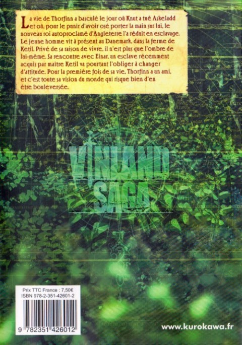 Verso de l'album Vinland Saga Volume 9