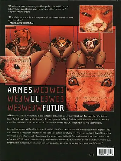 Verso de l'album WE3 - NOU3