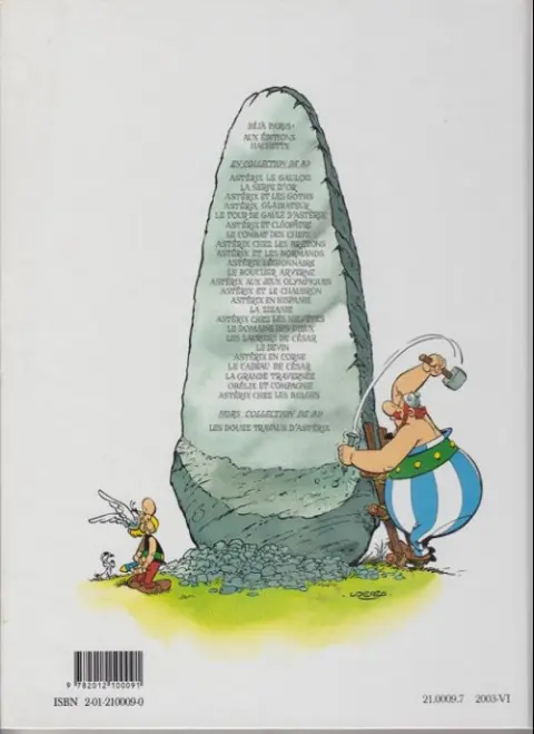 Verso de l'album Astérix Tome 9 Astérix et les Normands