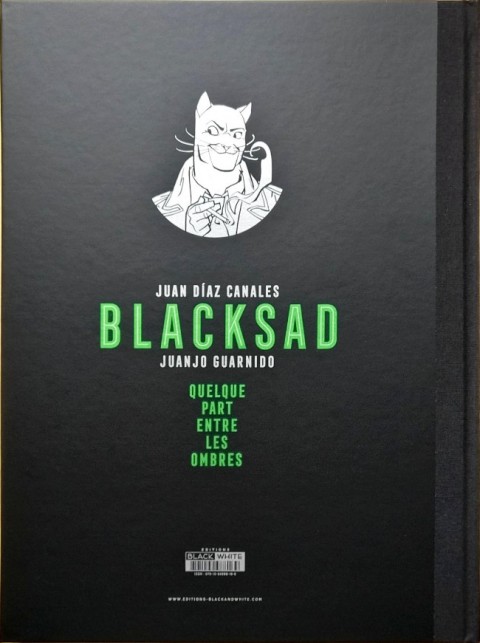 Verso de l'album Blacksad Tome 1 Quelque part entre les ombres