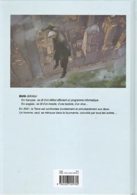 Verso de l'album Bug Livre 1