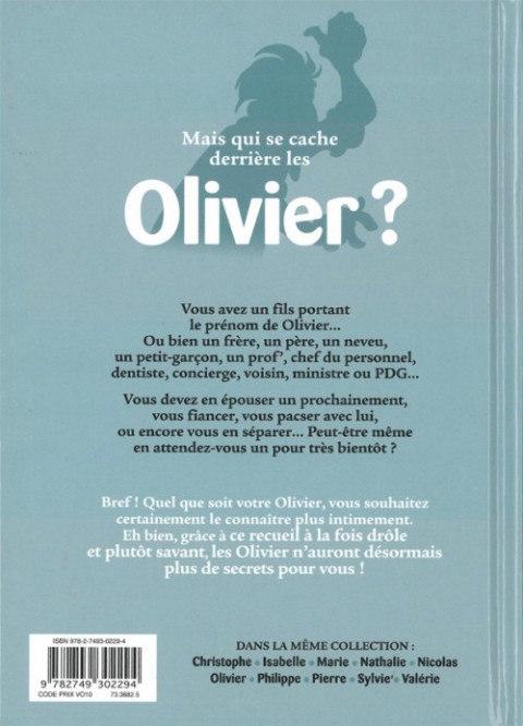 Verso de l'album L'Encyclopédie des prénoms en BD Tome 5 Olivier