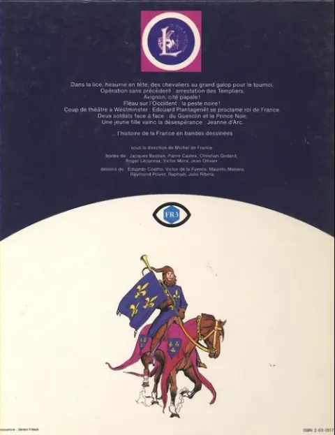 Verso de l'album Histoire de France en bandes dessinées Tome 3 De Saint-Louis à Jeanne d'Arc