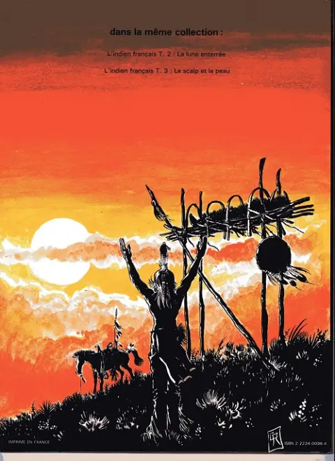 Verso de l'album L'Indien Français Tome 1