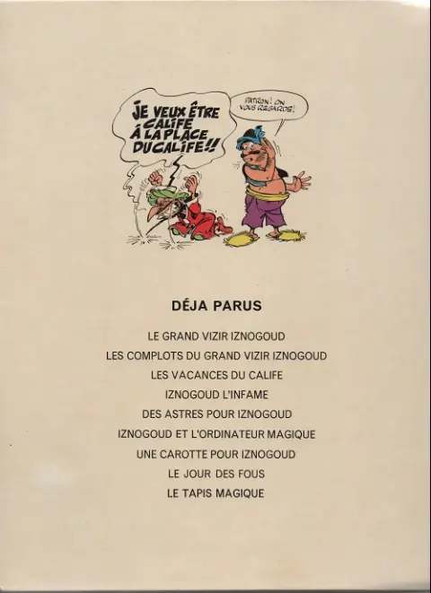 Verso de l'album Iznogoud Tome 7 Une carotte pour Iznogoud