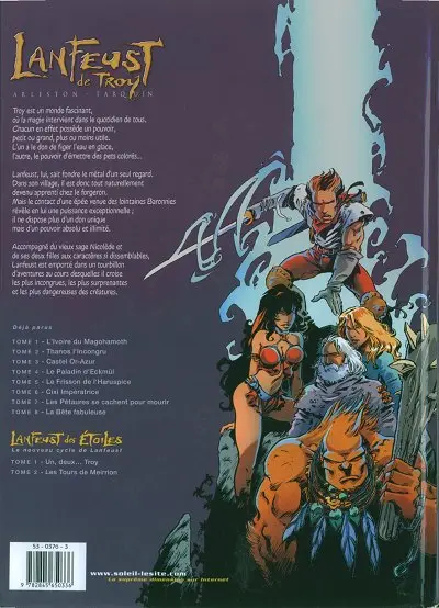 Verso de l'album Lanfeust de Troy Tome 8 La bête fabuleuse