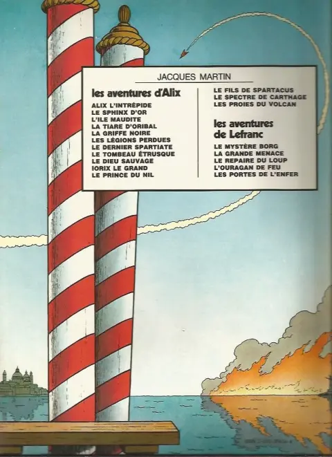 Verso de l'album Lefranc Tome 2 L'ouragan de feu