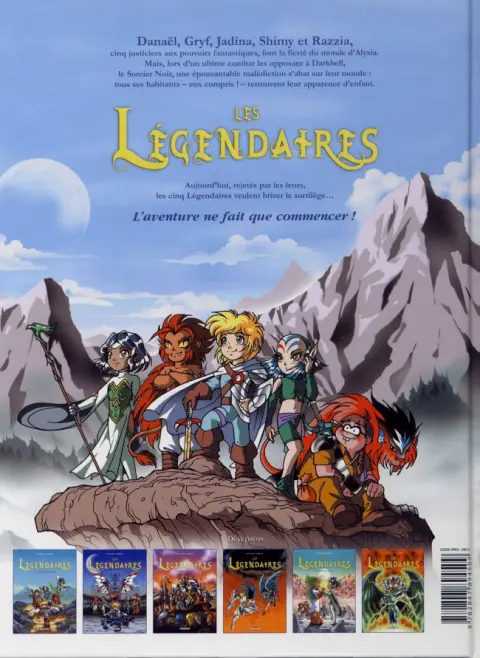 Verso de l'album Les Légendaires Tome 1 La pierre de Jovénia