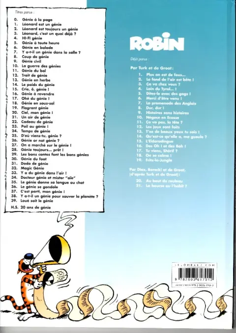 Verso de l'album Léonard Tome 3 Léonard c'est un quoi, déjà ?
