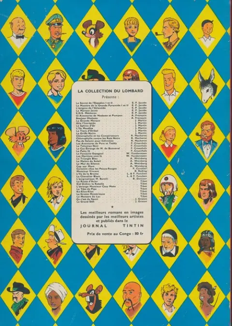 Verso de l'album Michel Vaillant Tome 2 Le pilote sans visage