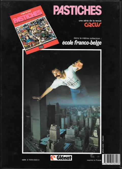 Verso de l'album Pastiches Tome 2 École américaine