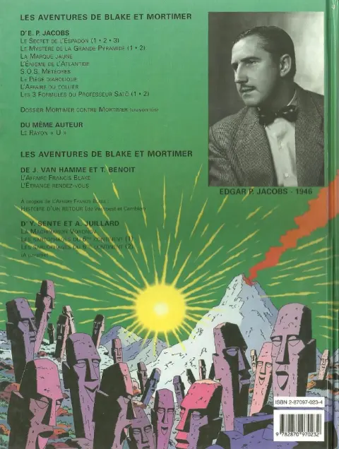 Verso de l'album Avant Blake et Mortimer Tome 1 Le Rayon «U»