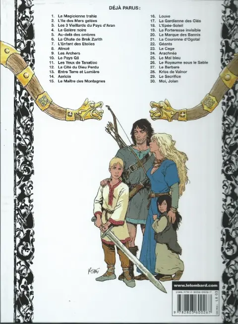 Verso de l'album Thorgal Tome 4 La Galère noire