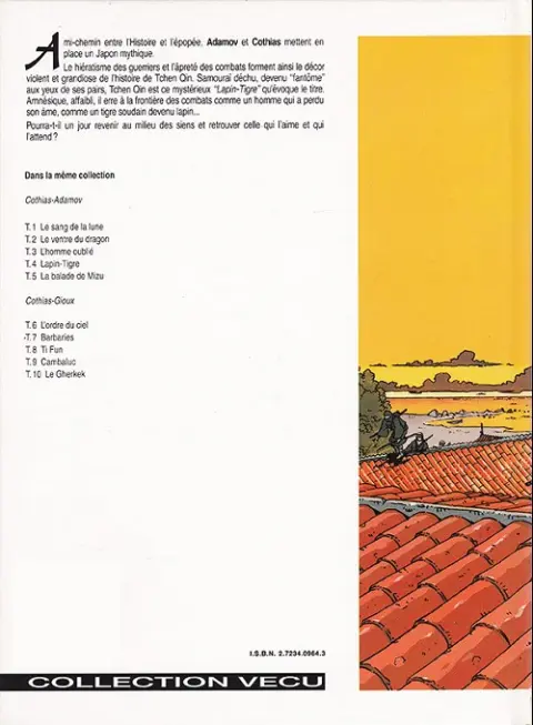 Verso de l'album Le Vent des Dieux Tome 4 Lapin-tigre