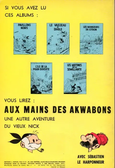 Verso de l'album Le Vieux Nick et Barbe-Noire Tome 3 Les mangeurs de citron