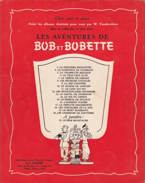 Verso de l'album Bob et Bobette Tome 20 Les chasseurs de fantômes