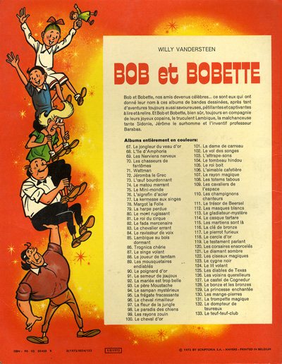 Verso de l'album Bob et Bobette Tome 133 Le Teuf-Teuf-Club