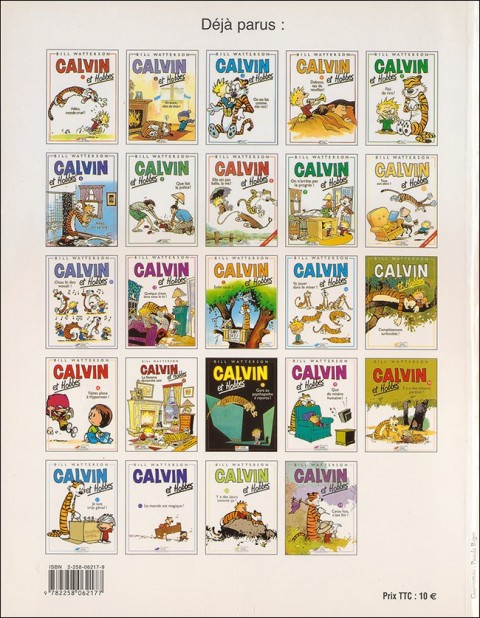 Verso de l'album Calvin et Hobbes Tome 24 Cette fois, c'est fini !