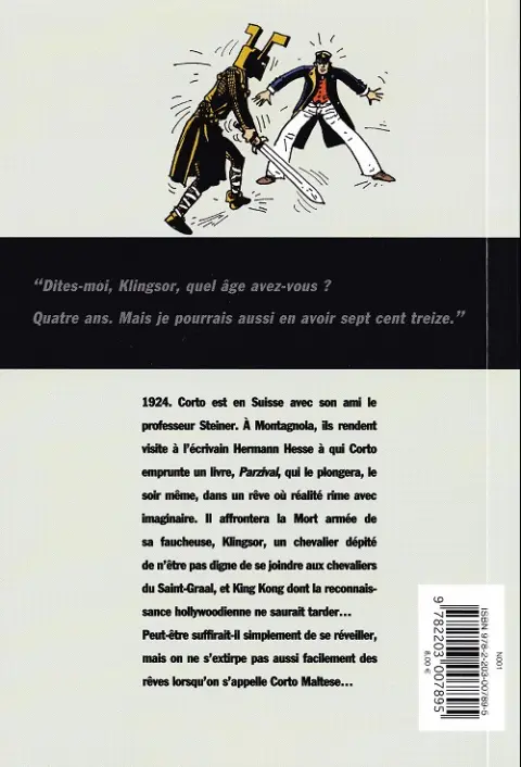 Verso de l'album Corto Tome 28 Les Helvétiques