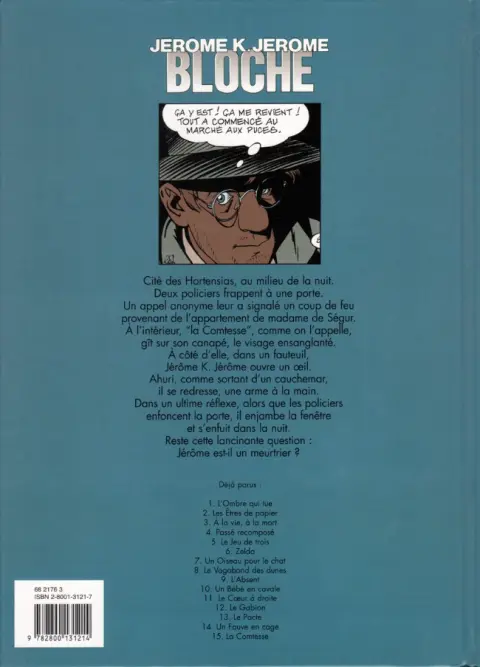 Verso de l'album Jérôme K. Jérôme Bloche Tome 15 La comtesse