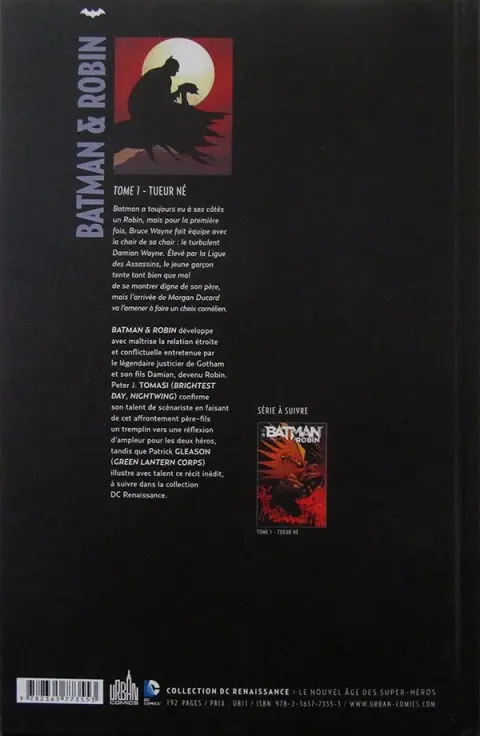 Verso de l'album Batman & Robin Tome 1 Tueur né