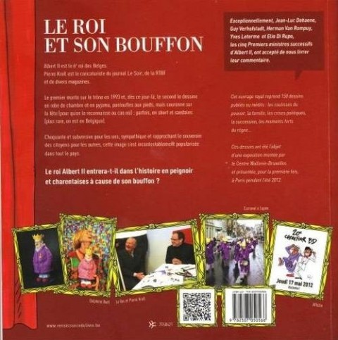 Verso de l'album Le Roi et Son Bouffon - Ses Caricatures d'Albert II