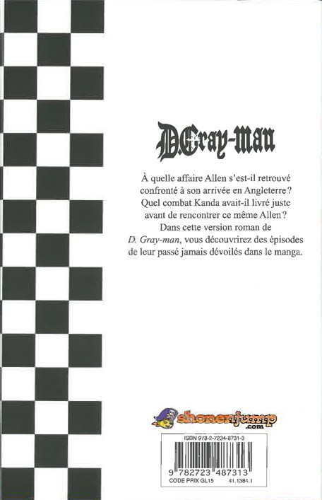 Verso de l'album D.Gray-Man Reverse 1 Le Voyage d'un clerc
