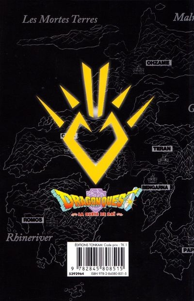 Verso de l'album Dragon Quest - La quête de Daï Tome 19 Le choc ! La compagnie contre la garde
