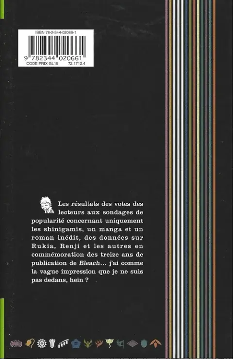 Verso de l'album Bleach 13 blades.