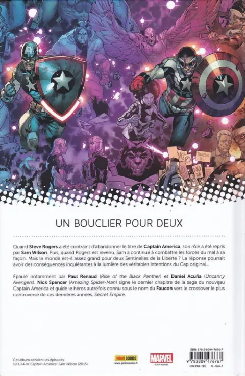 Verso de l'album Captain America : Sam Wilson Tome 4 Fin du chemin