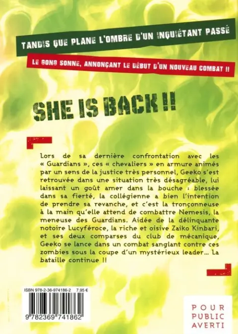 Verso de l'album Bloody Delinquent Girl Chainsaw 5