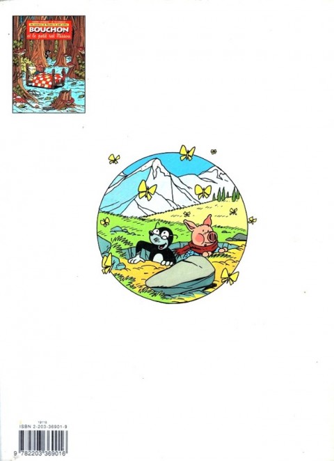 Verso de l'album Les aventures de Bouchon le petit cochon Tome 1 Bouchon et le petit rat Missou