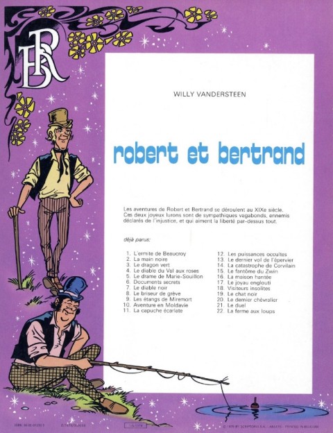 Verso de l'album Robert et Bertrand Tome 22 La ferme aux loups