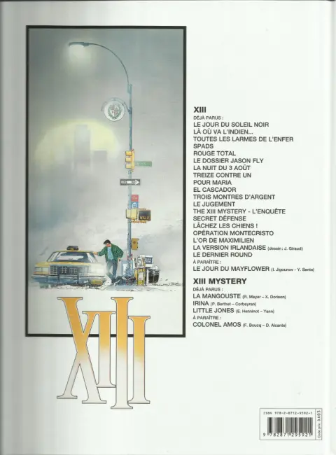 Verso de l'album XIII Tome 16 Opération Montecristo