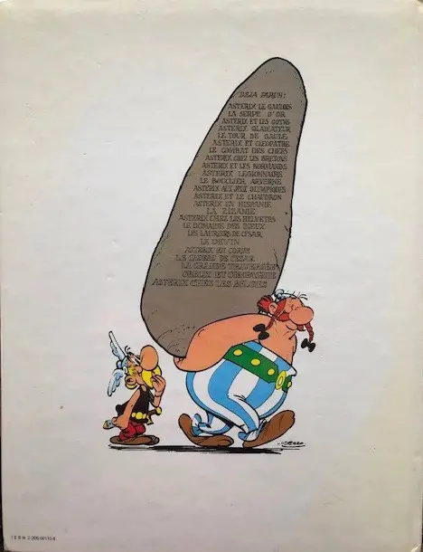 Verso de l'album Astérix Tome 2 La Serpe d'Or