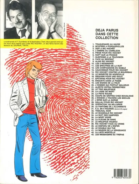 Verso de l'album Ric Hochet Tome 39 Le disparu de l'enfer