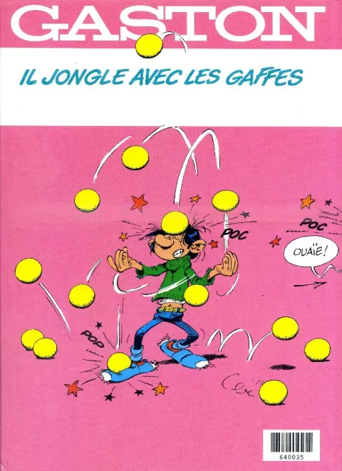 Verso de l'album Gaston Tome 13 Lagaffe mérite des baffes