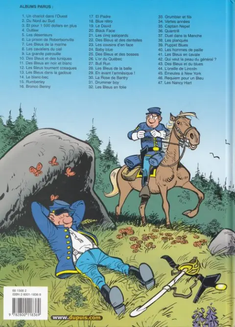 Verso de l'album Les Tuniques Bleues Tome 32 Les Bleus en folie