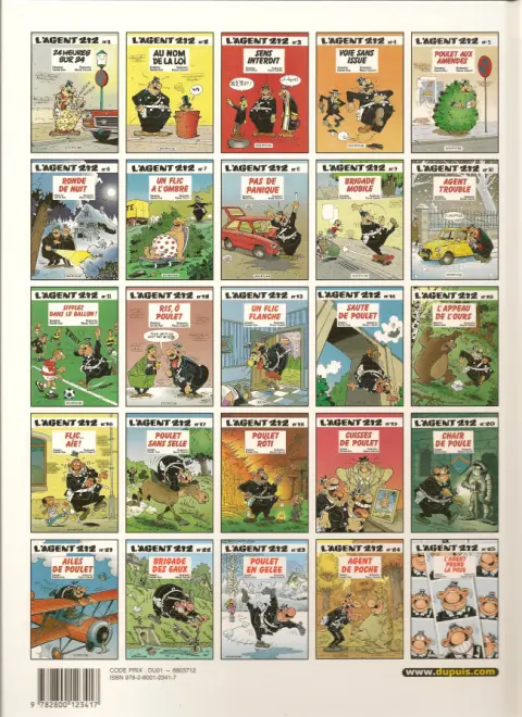 Verso de l'album L'Agent 212 Tome 18 Poulet rôti