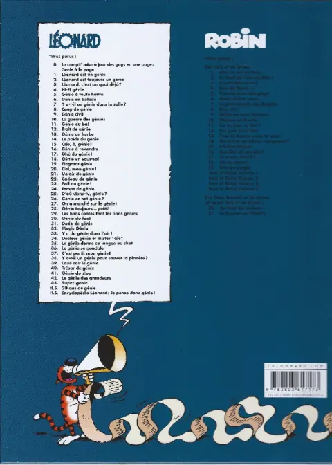 Verso de l'album Léonard Tome 19 Flagrant génie