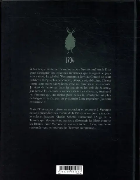 Verso de l'album Cœur de ténèbres