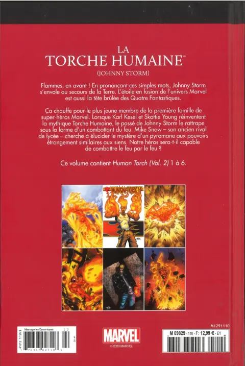 Verso de l'album Le meilleur des Super-Héros Marvel Tome 110 La Torche Humaine