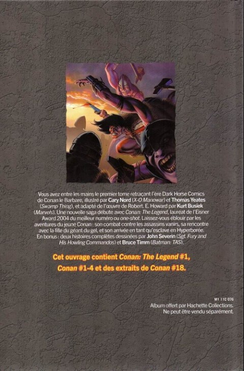 Verso de l'album The Savage Sword of Conan - La Collection Tome 76 La fille du géant du gel